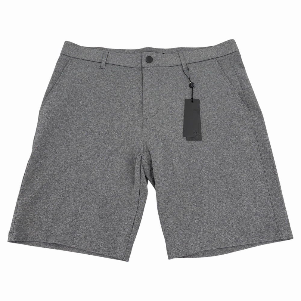 Greyson Golf Shorts Sequoia Nylon Cotton Spandex 38 x 10 Heather Gray Soft